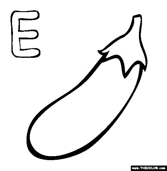 E Coloring Page