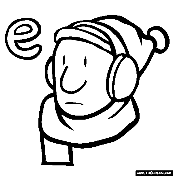 The Letter E Online Alphabet Coloring Page