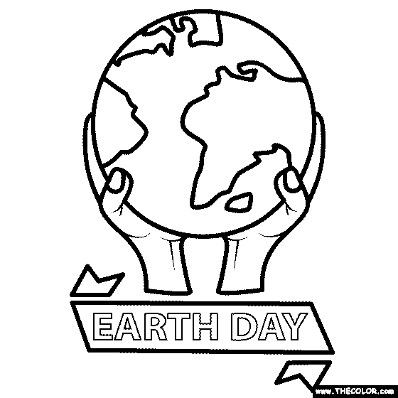 Earth Day Poster Coloring Page