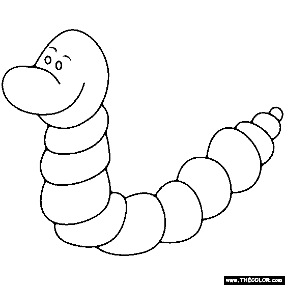 Earthworm Coloring Page