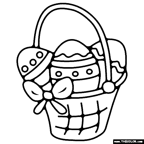 Easter Basket Coloring Page