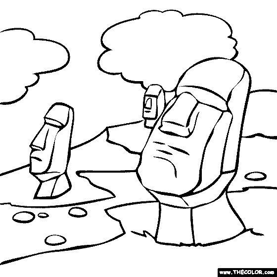 Moai Emoji coloring page  Free Printable Coloring Pages