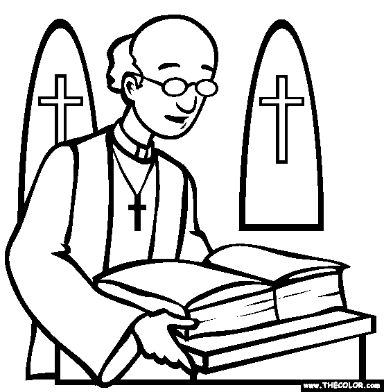 Easter Sermon Coloring Page