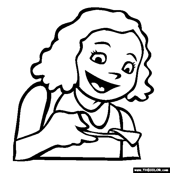 Eating Kreplach Coloring Page