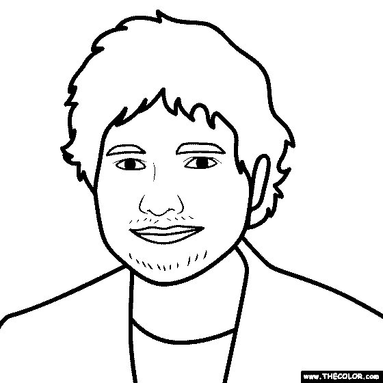 Ed Sheeran Coloring Page