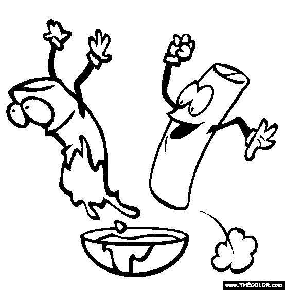 Egg Roll Coloring Page