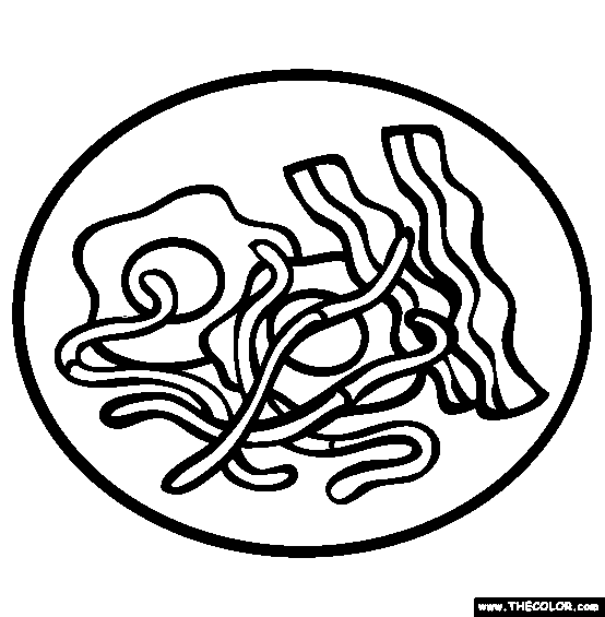 Eggs Bacon And Worms Coloring Page