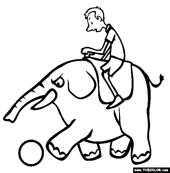 Elephant Soccer Coloring Page