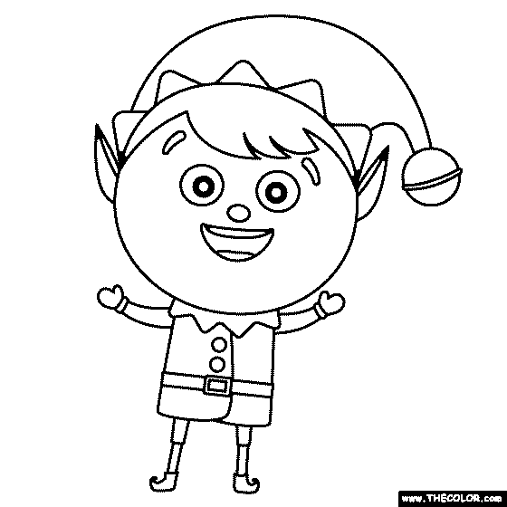 Elf on the shelf Coloring Page