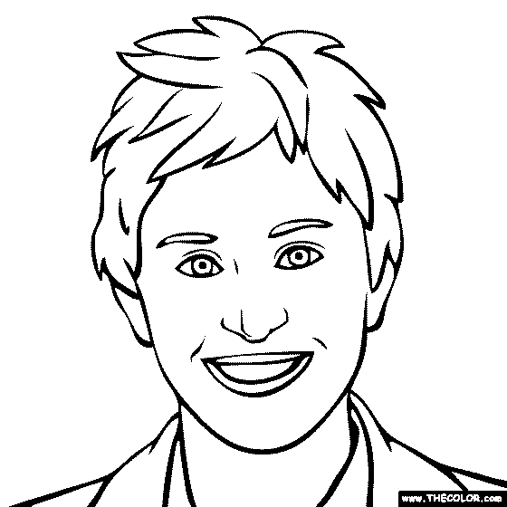 Ellen DeGeneres Coloring Page