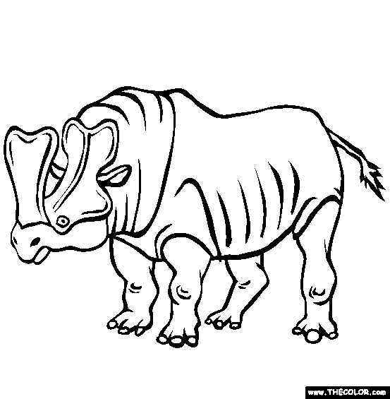 Embolotherium Coloring Page