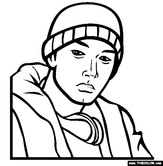 Eminem Marshall Mathers Coloring Page