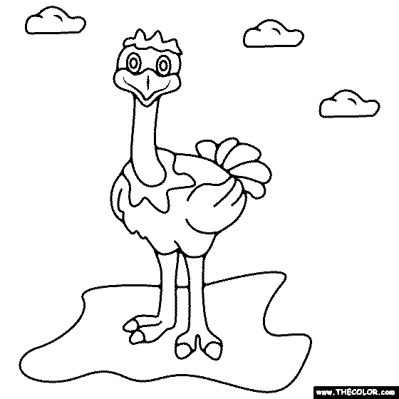 Emu Coloring Page