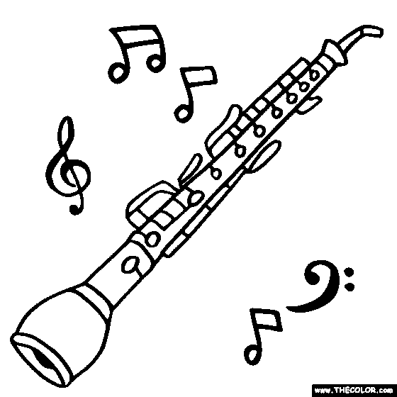 English Horn Coloring Page