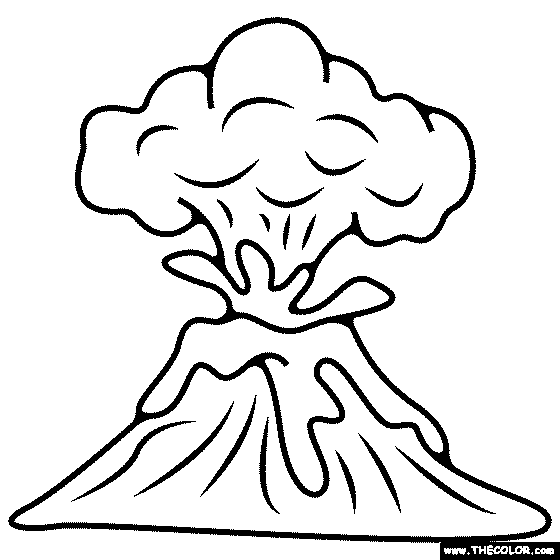 26+ Coloring Page Of Volcano Images