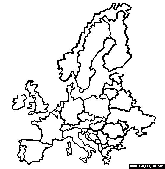 Europe Coloring Page