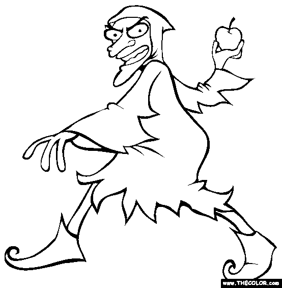 Evil Witch Coloring Page