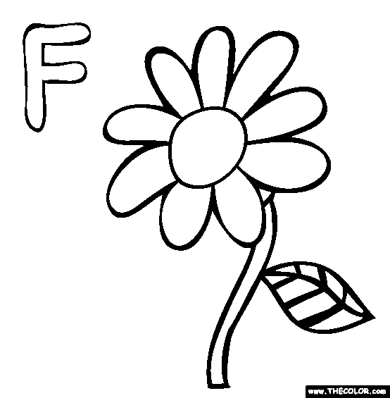 F Coloring Page