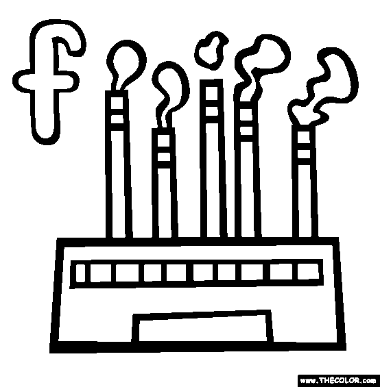 The Letter F Online Alphabet Coloring Page