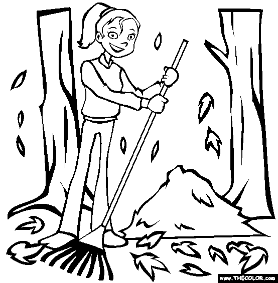 Fall Leaves Coloring Page