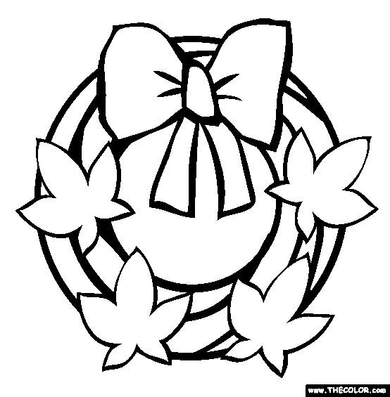 Fall Wreath Coloring Page