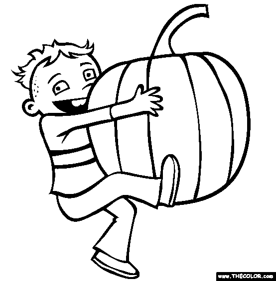 Giant Pumpkin Coloring Page