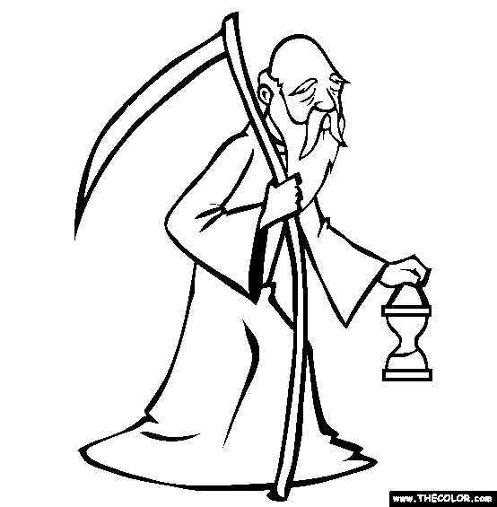 Father Time Coloring Page