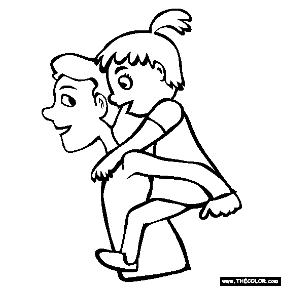 107 Coloring Pages Of Dad And Daughter  Best HD