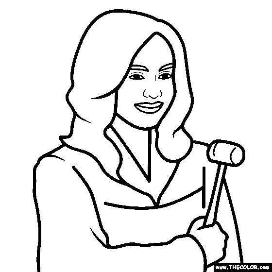 Female Judge Coloring Page