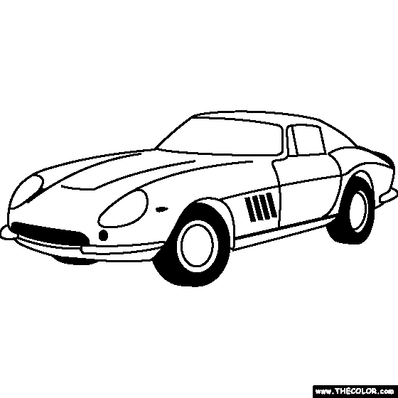 Ferrari 275 1965 Coloring Page