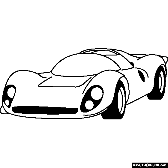 Ferrari 330 P4 1967 Coloring Page