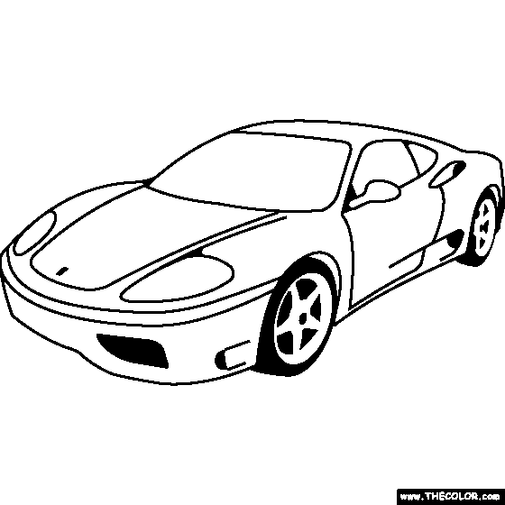 Ferrari 360 Modena 1999 Coloring Page