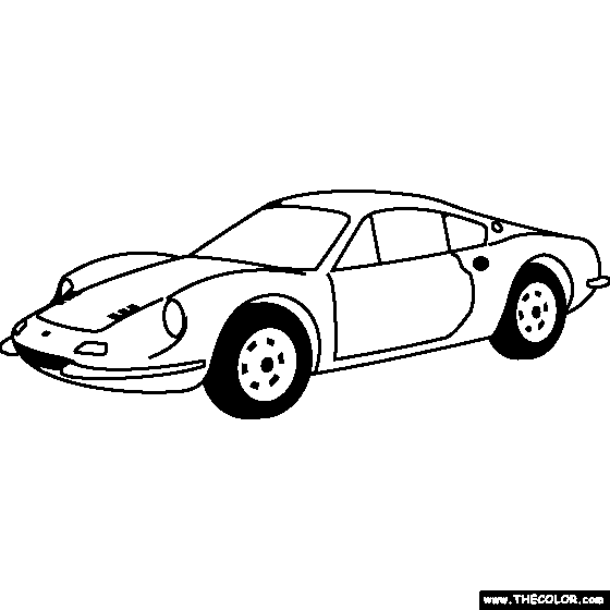 Ferrari Dino Coloring Page