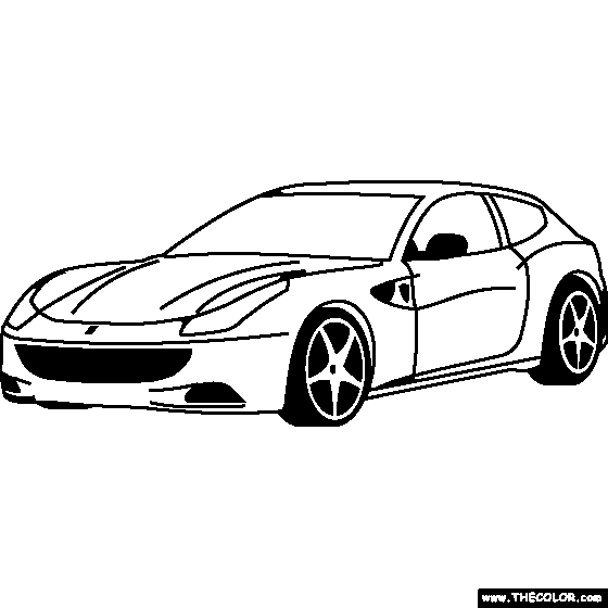 Ferrari FF Coloring Page