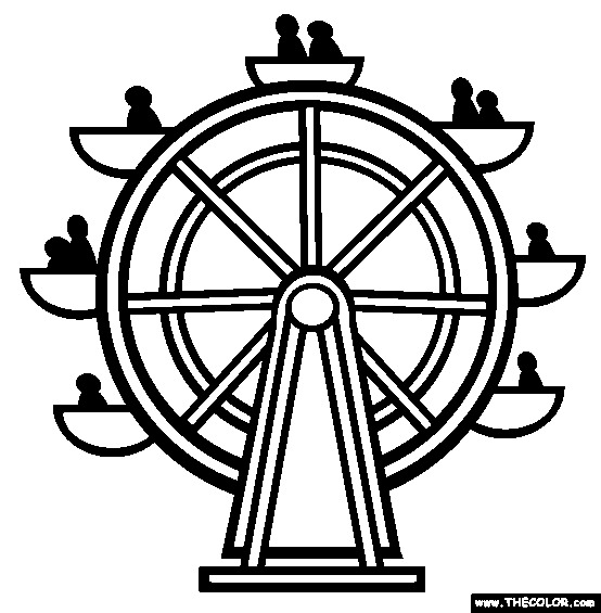 Ferris Wheel Coloring Page