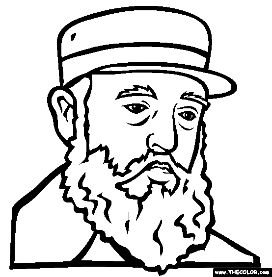 Fidel Castro Coloring Page