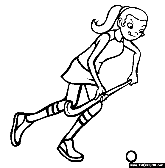 Field Hockey Coloring Page