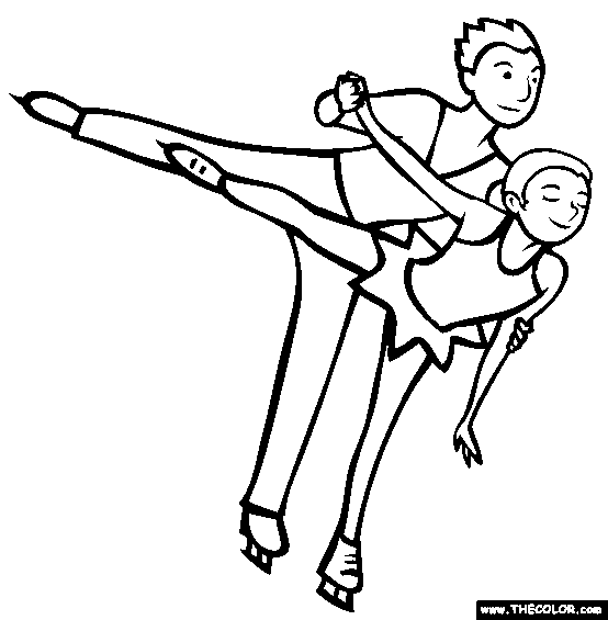 Figure Skating Coloring Page
