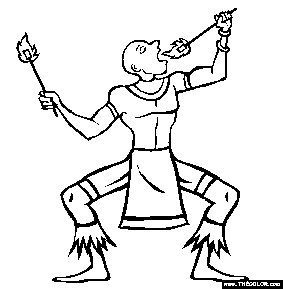 Fire Eater Coloring Page