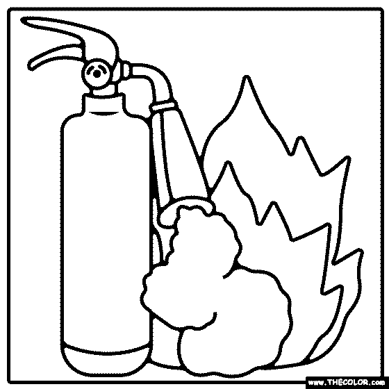 Fire Extinguisher Coloring Page