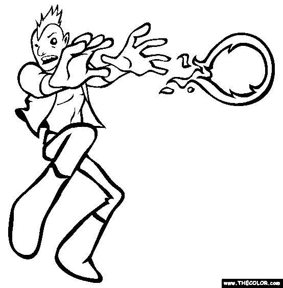 Fireball Joe Coloring Page