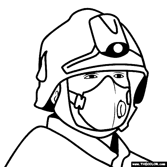 Fireman Coloring Page