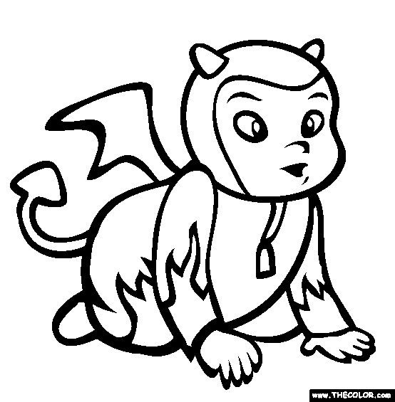 First Halloween Coloring Page