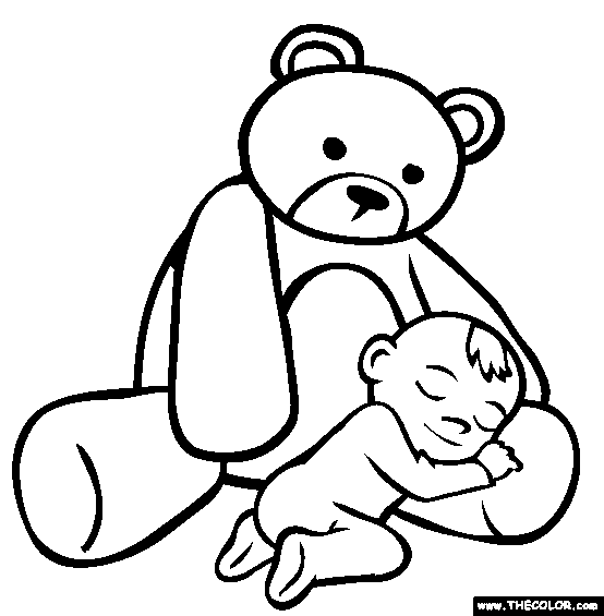 First Teddy Bear Coloring Page