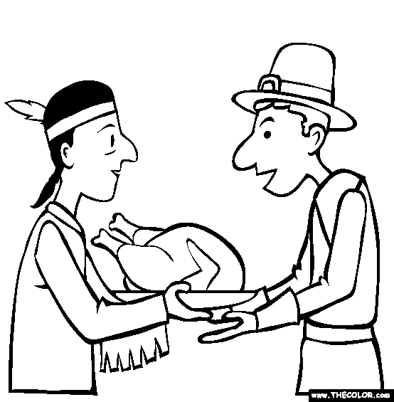 First Thanksgiving Coloring Page