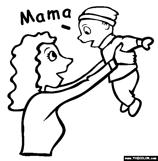 First Word Coloring Page