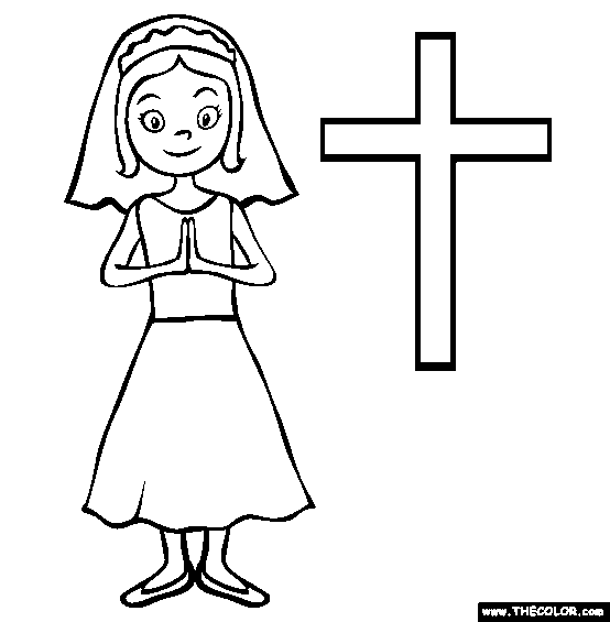First Communion Coloring Page