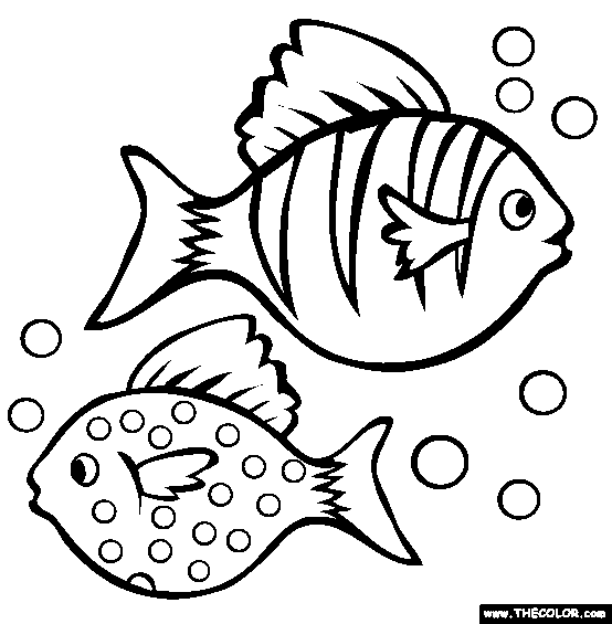Two Fish Coloring Page
