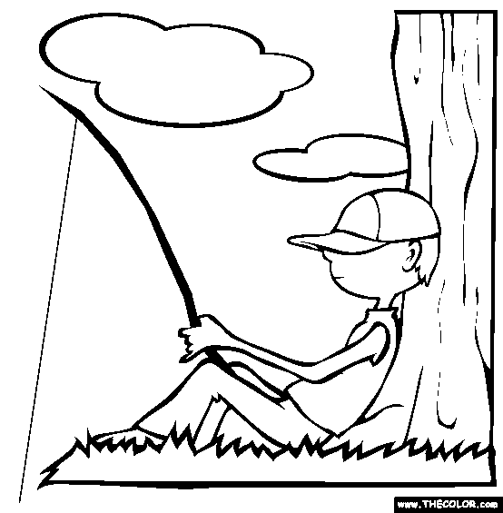 Fishing Coloring Page