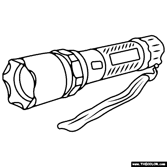 Flashlight Coloring Page